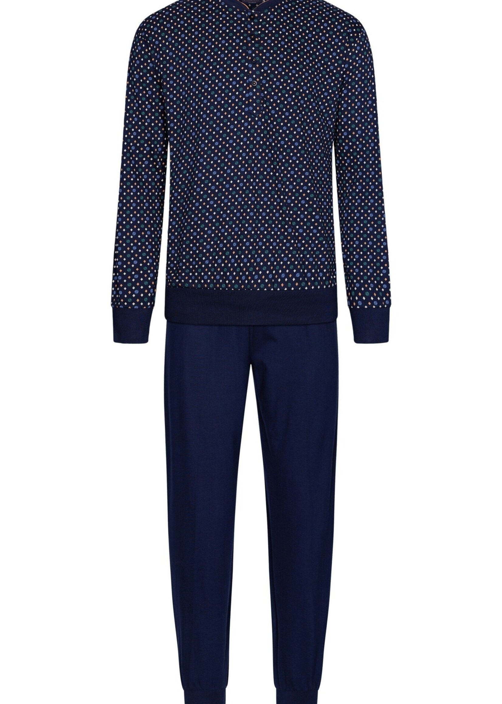 Pastunette Heren pyjama katoen - multi blauw