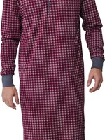 Pastunette Heren nachthemd lange mouw - dark red