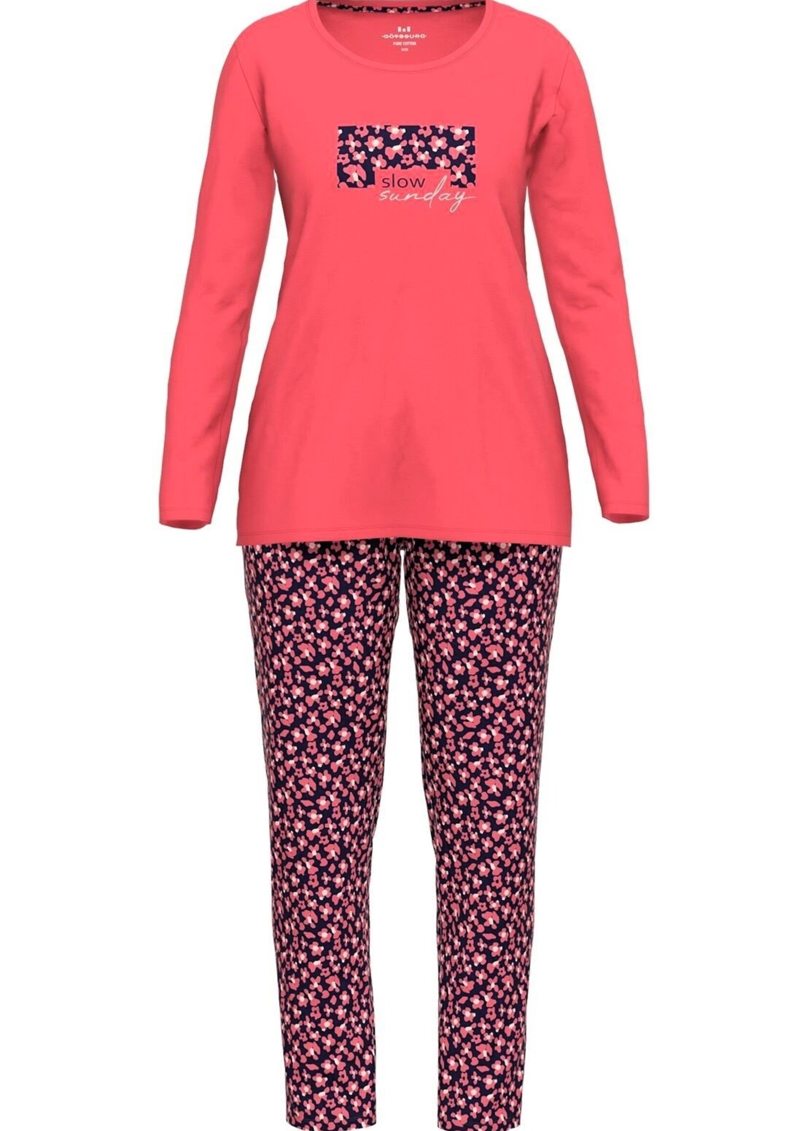 Götzburg Dames pyjama katoen - rood modern