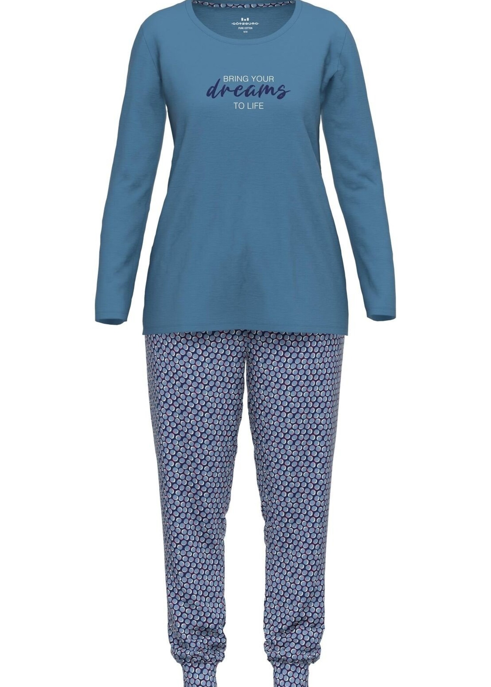 Götzburg Dames pyjama katoen - blauw dreams