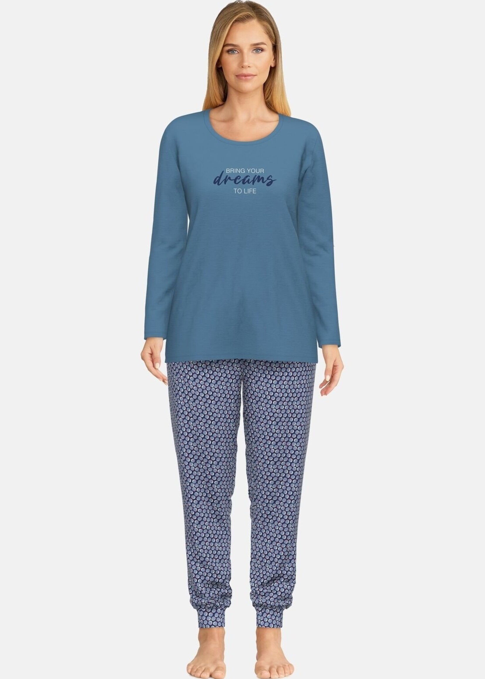 Götzburg Dames pyjama katoen - blauw dreams