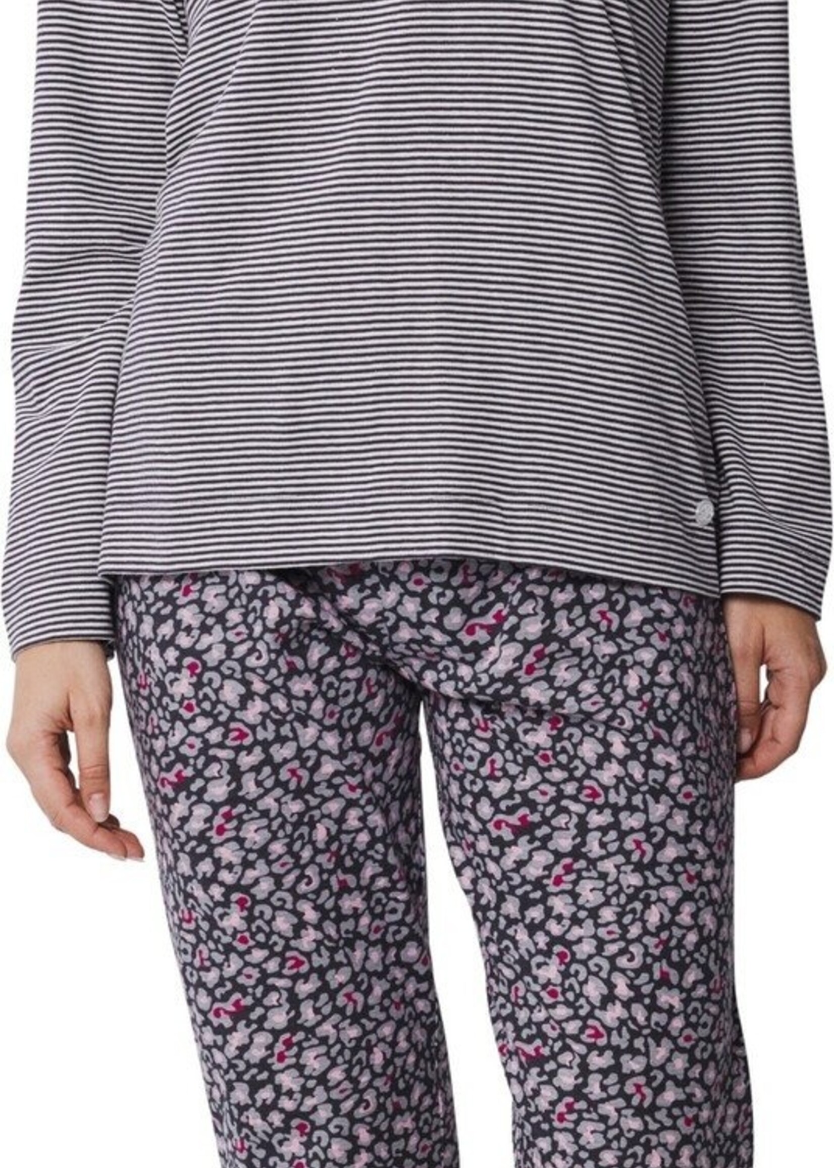 Pastunette Dames pyjama katoen - gestreept hartjes