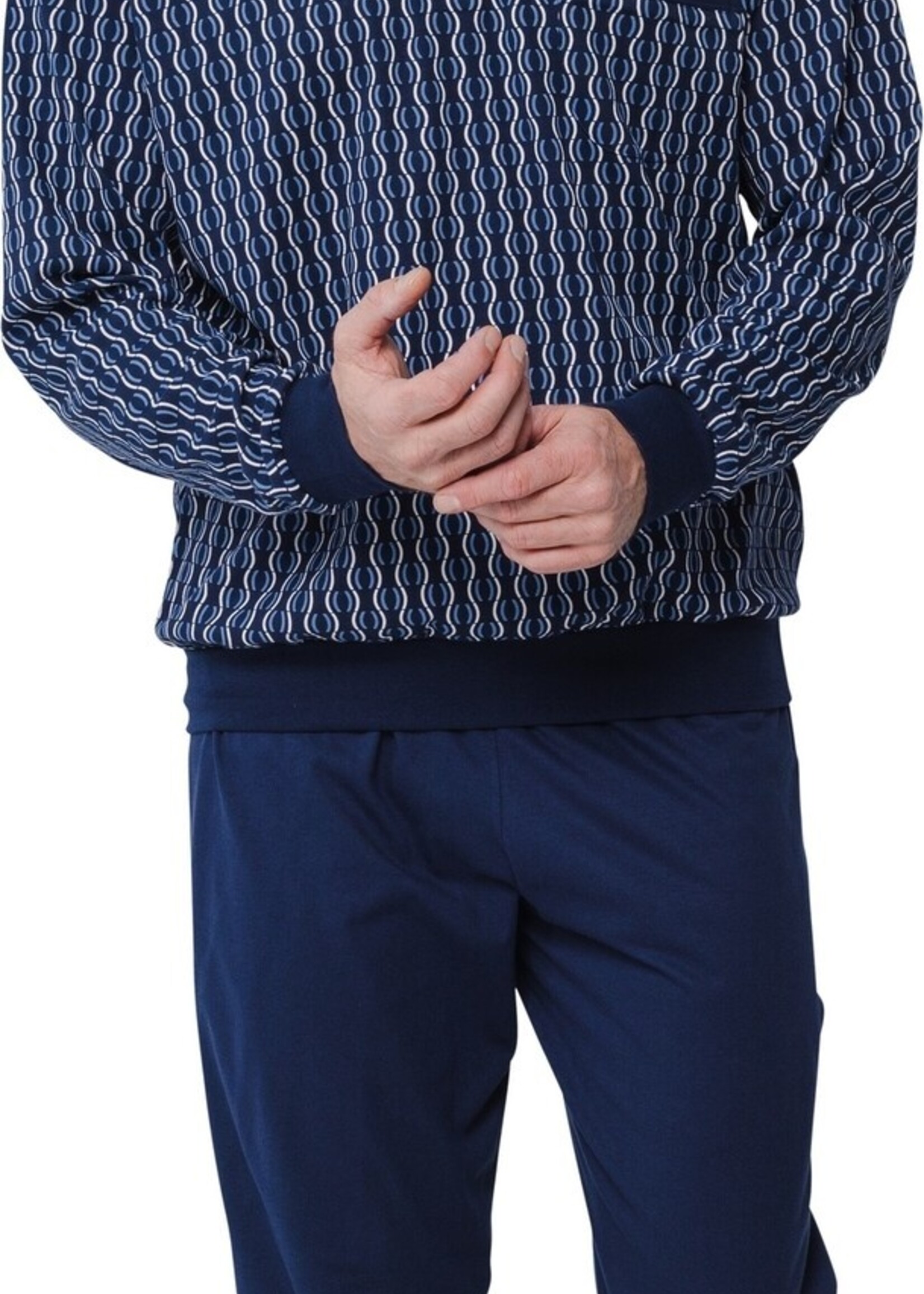 Robson Heren pyjama blauw  - interlock extra warm