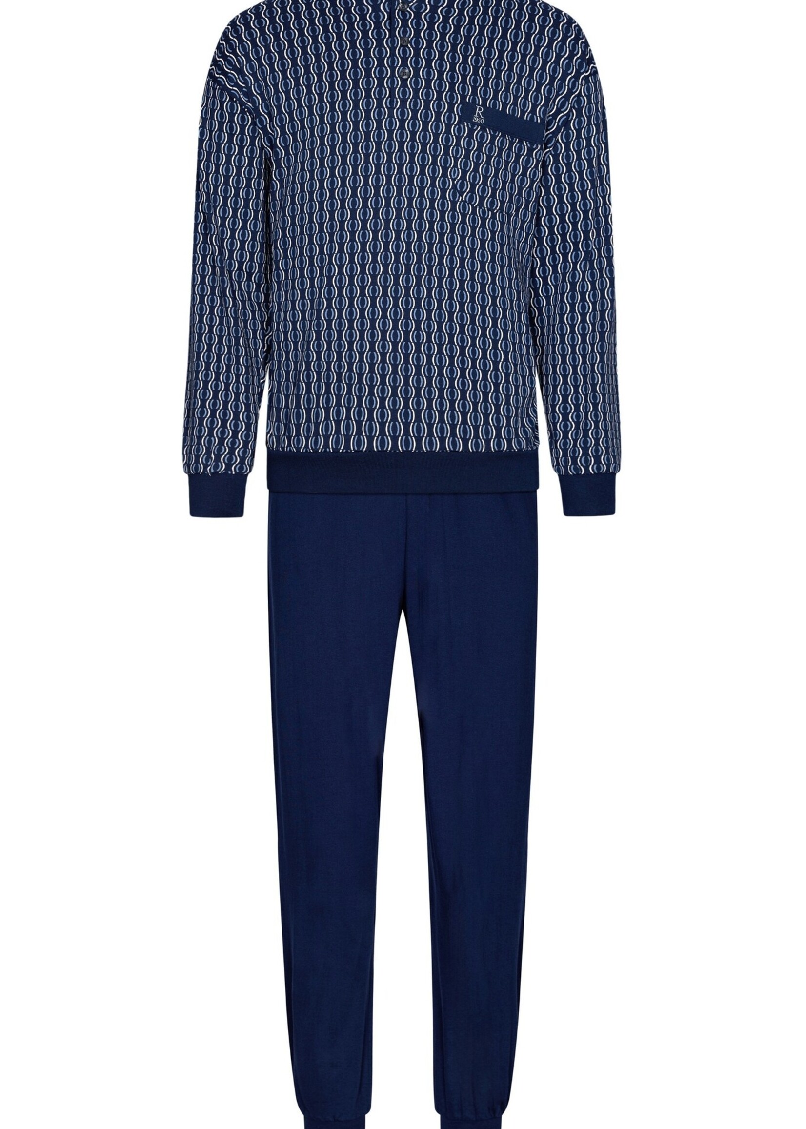 Robson Heren pyjama blauw  - interlock extra warm