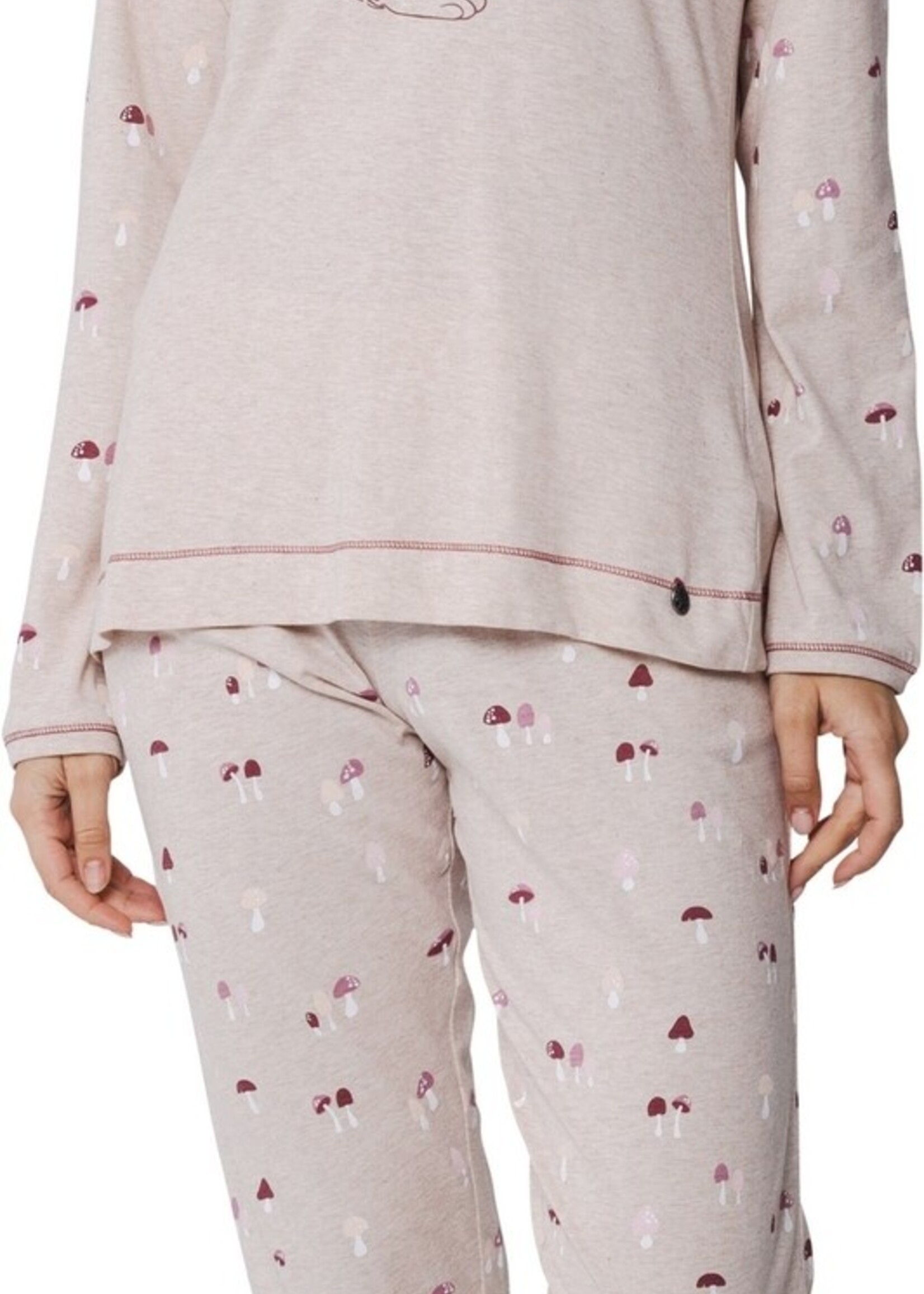 Rebelle by Pastunette Dames pyjama katoen - beige eekhoorn