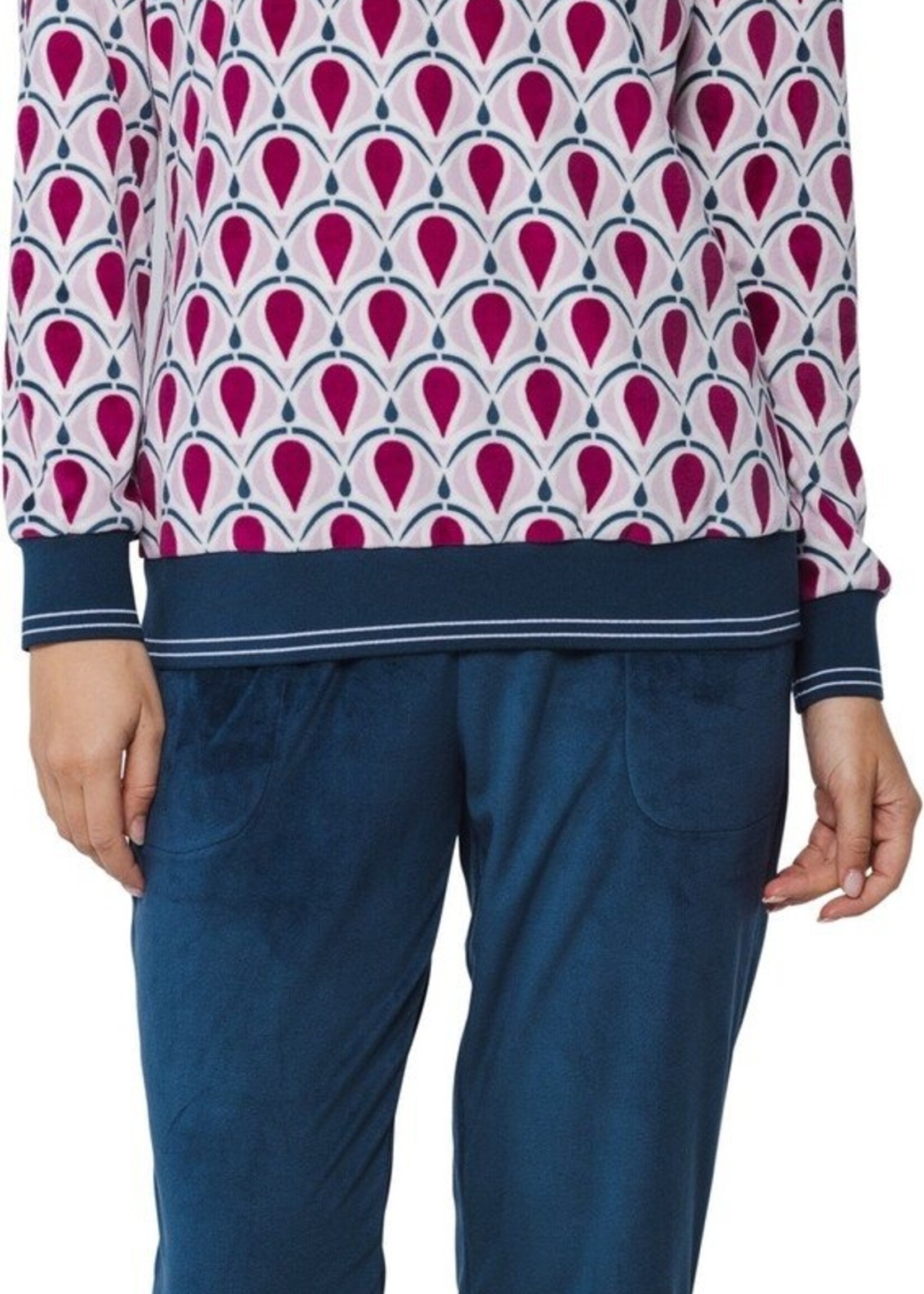 Pastunette Pastunette dames huispak - red blue