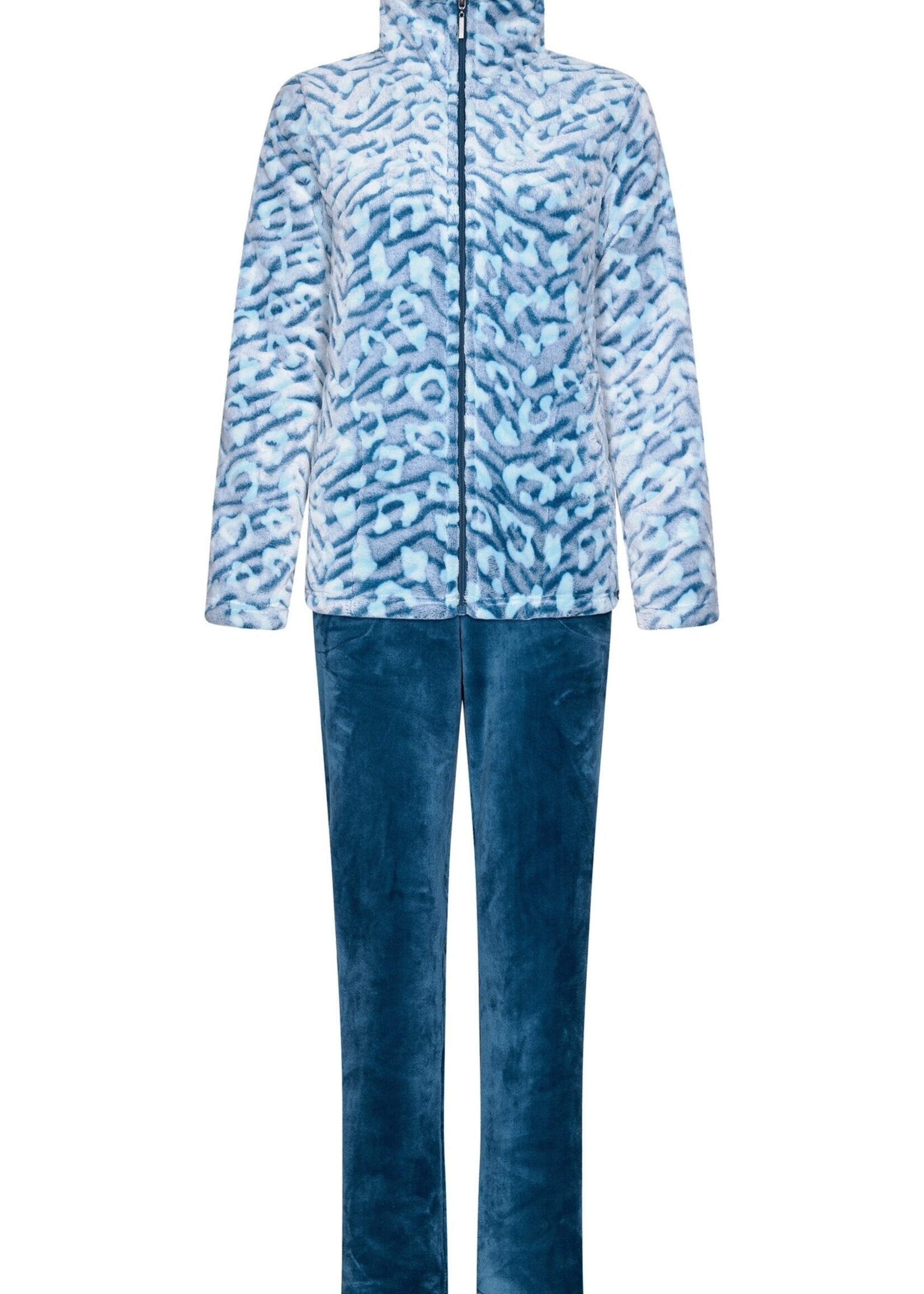 Rebelle by Pastunette Dames huispak - turquoise panter