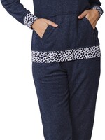 Rebelle by Pastunette Badstof dames pyjama - nachtblauw