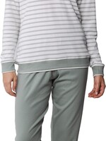 Pastunette Dames pyjama groen gestreept - interlock