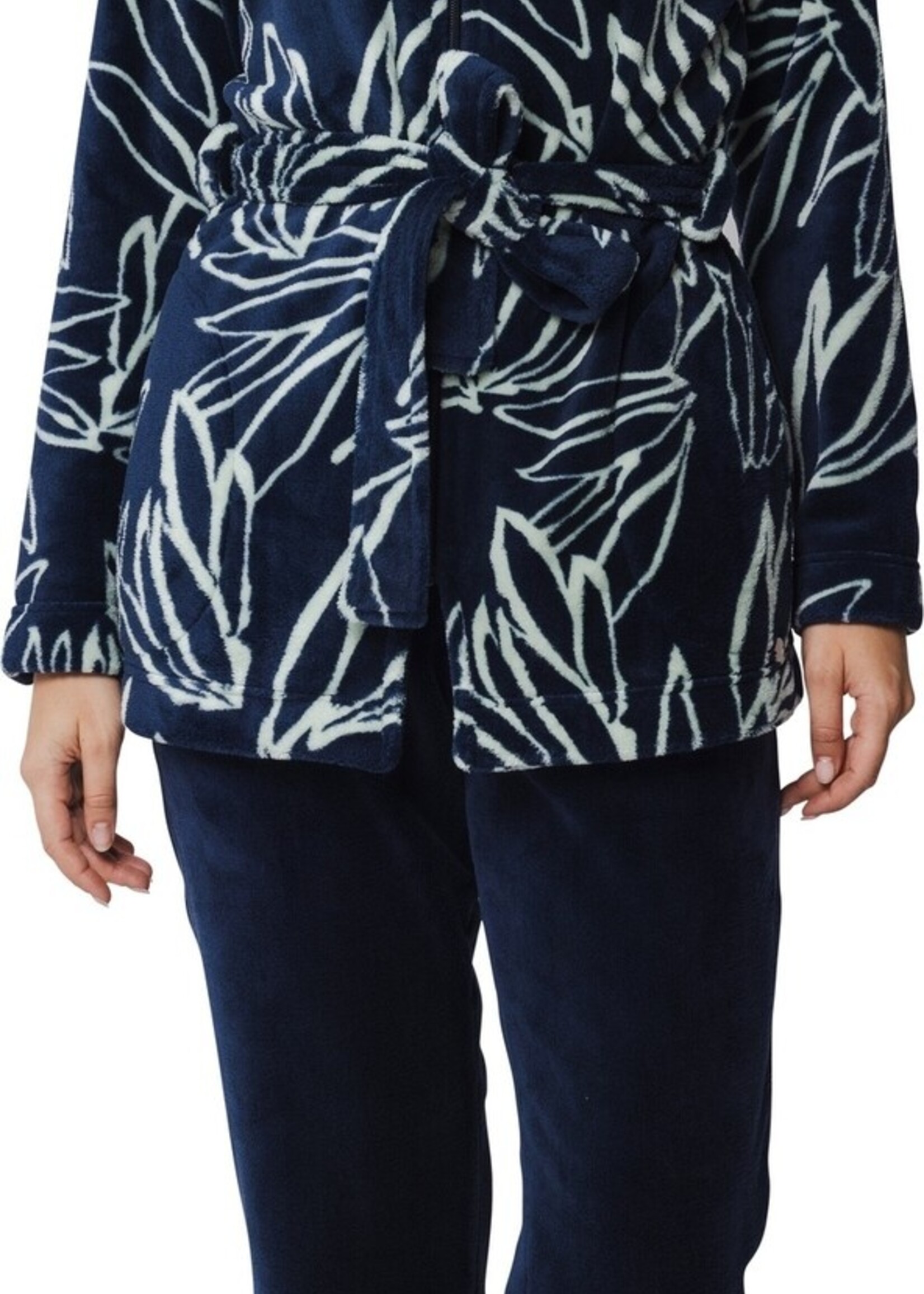 Pastunette Dames huispak - donkerblauw print
