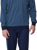 Robson Heren pyjama katoen - blauw print