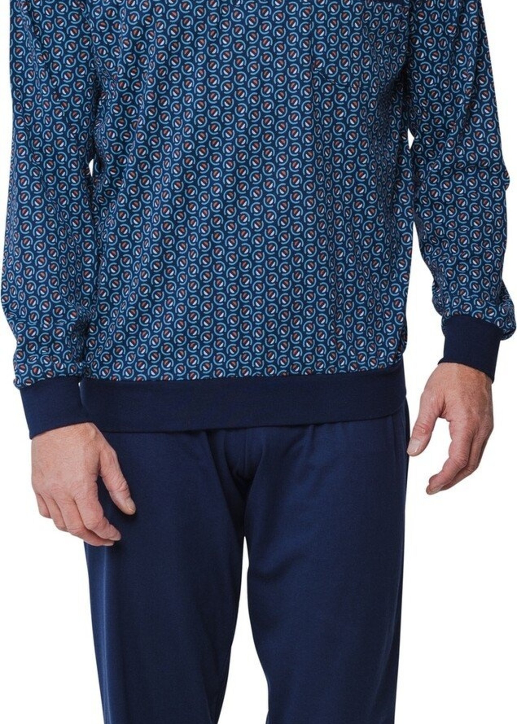 Robson Heren pyjama katoen - blauw print