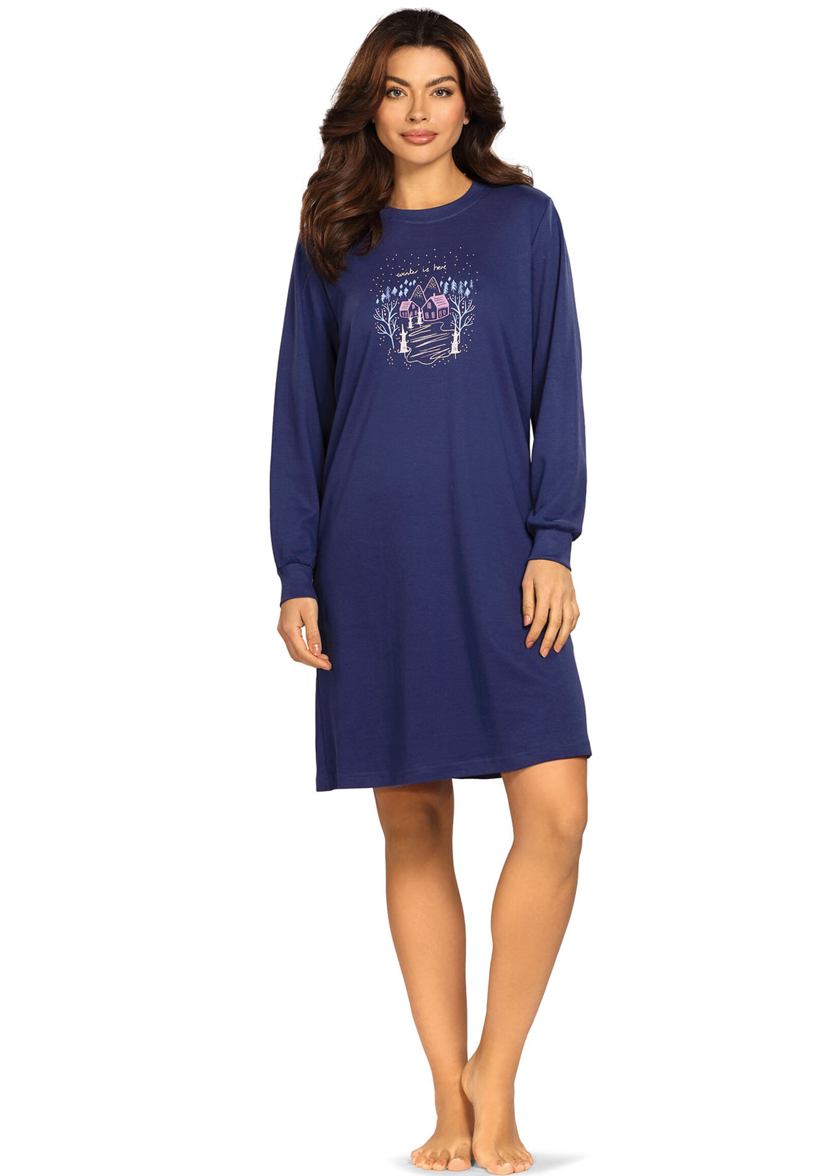 Comtessa Dames nachthemd interlock - navy