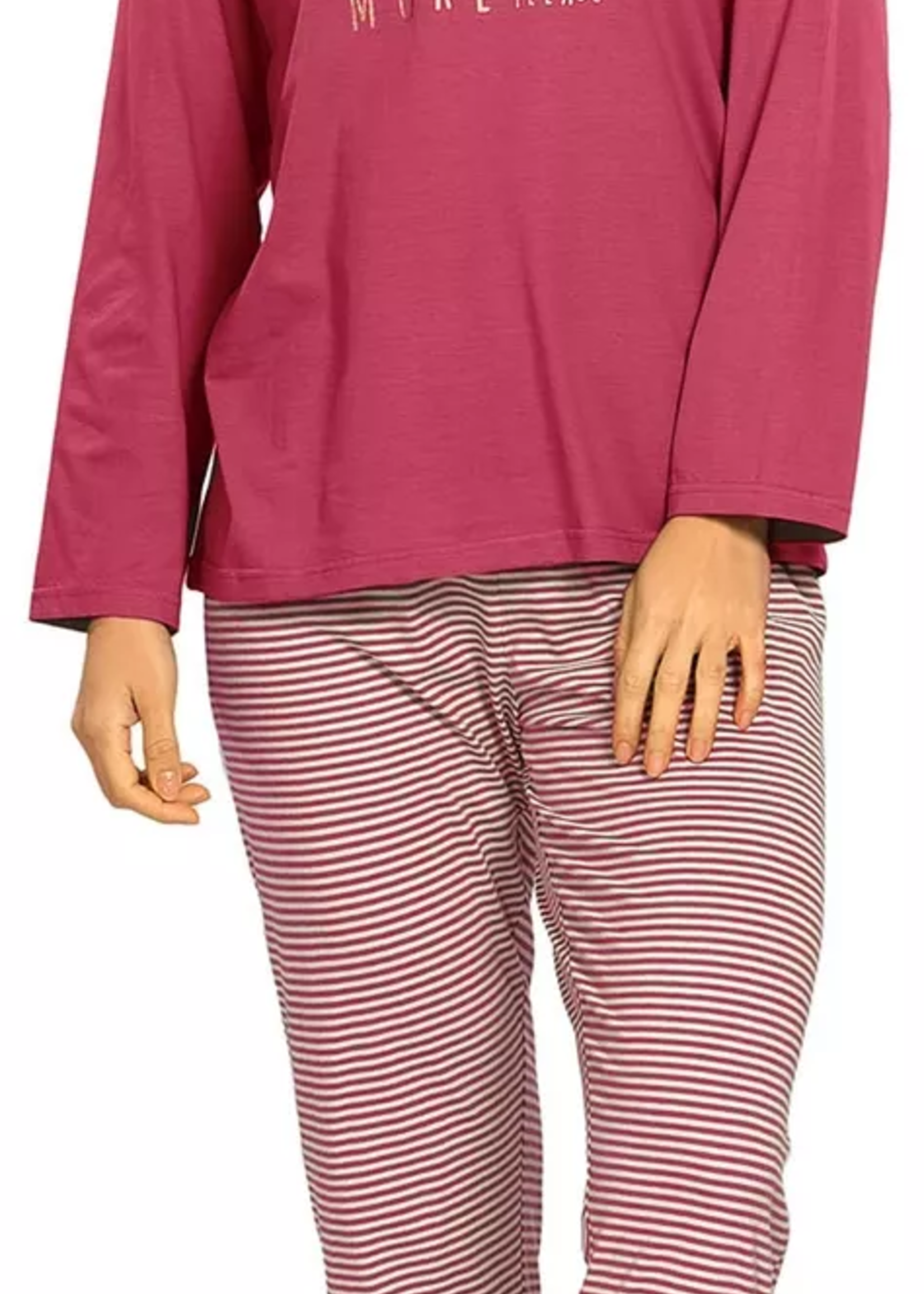Comtessa Dames pyjama katoen - berry red