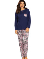 Comtessa Dames pyjama katoen - blue panter