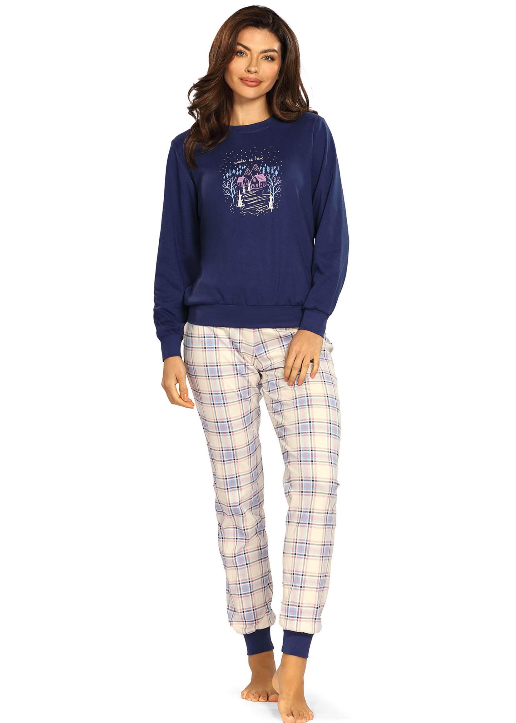 Comtessa Dames pyjama interlock - navy