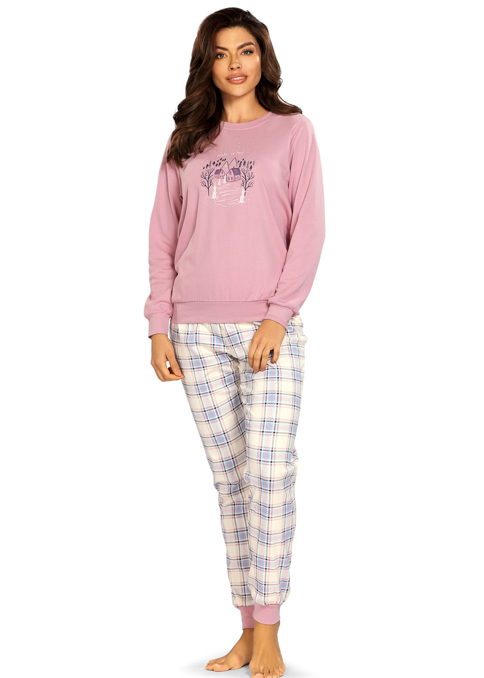 Comtessa Dames pyjama interlock - roze
