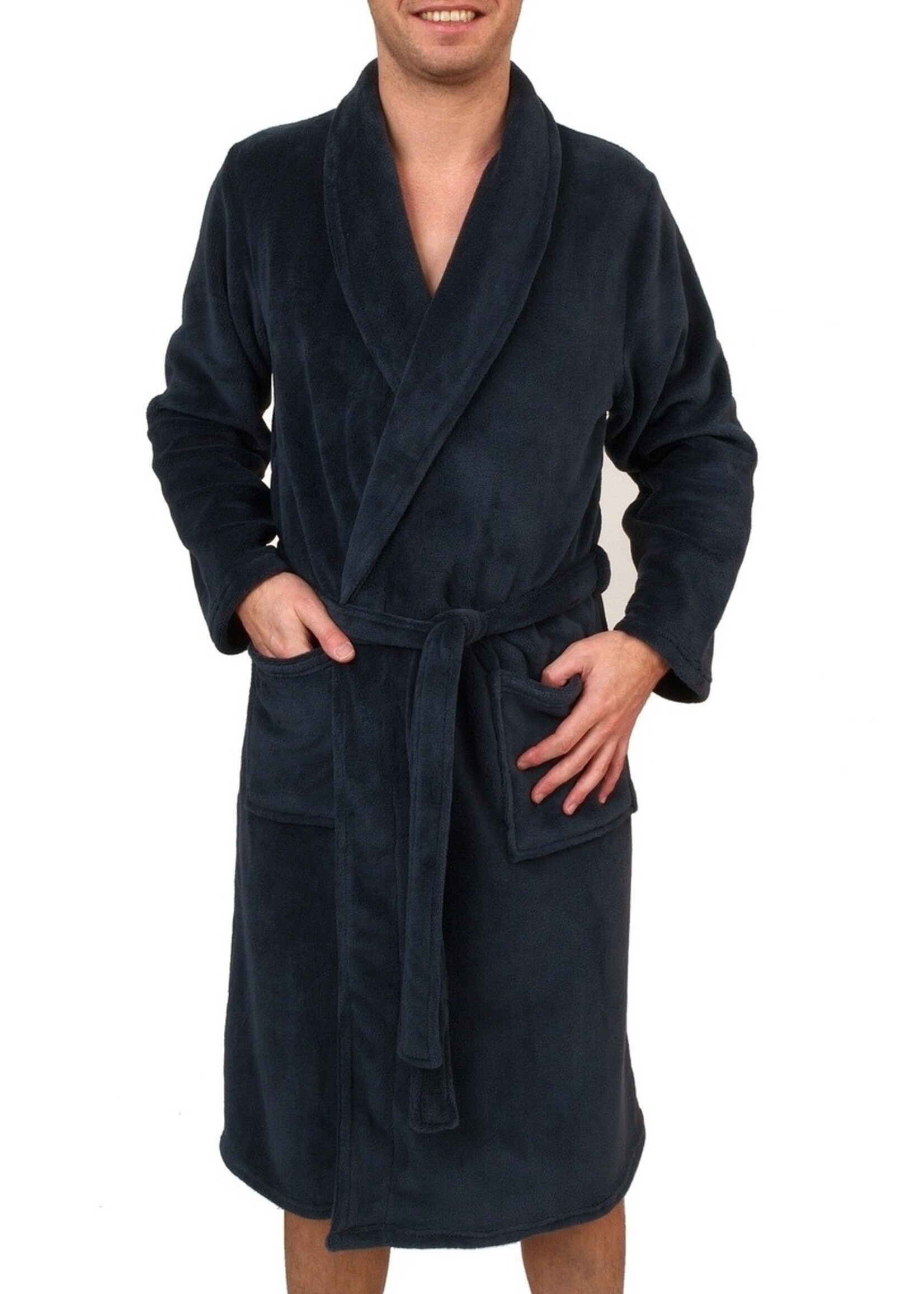Outfitter Heren badjas - donkerblauw