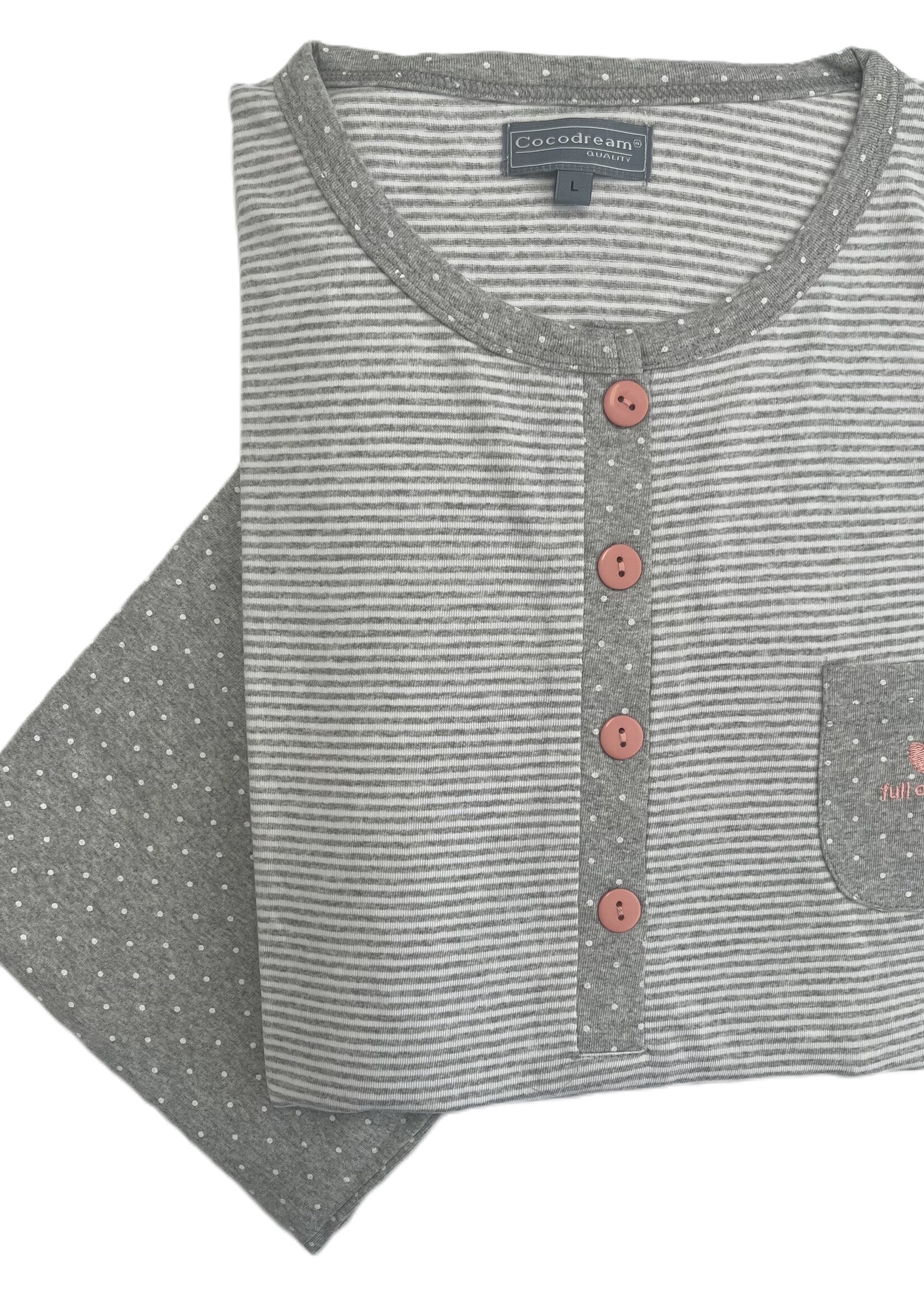 Cocodream Dames pyjama  - grijs