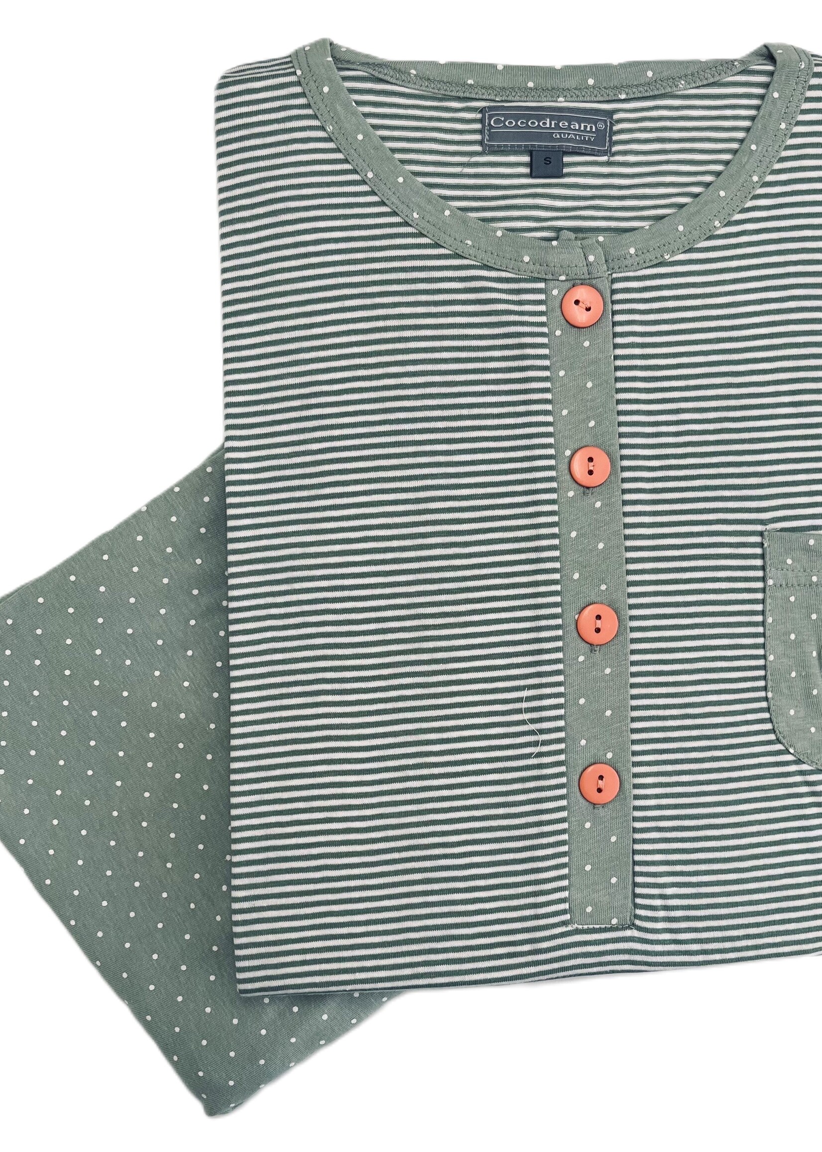 Cocodream Dames pyjama  katoen - groen