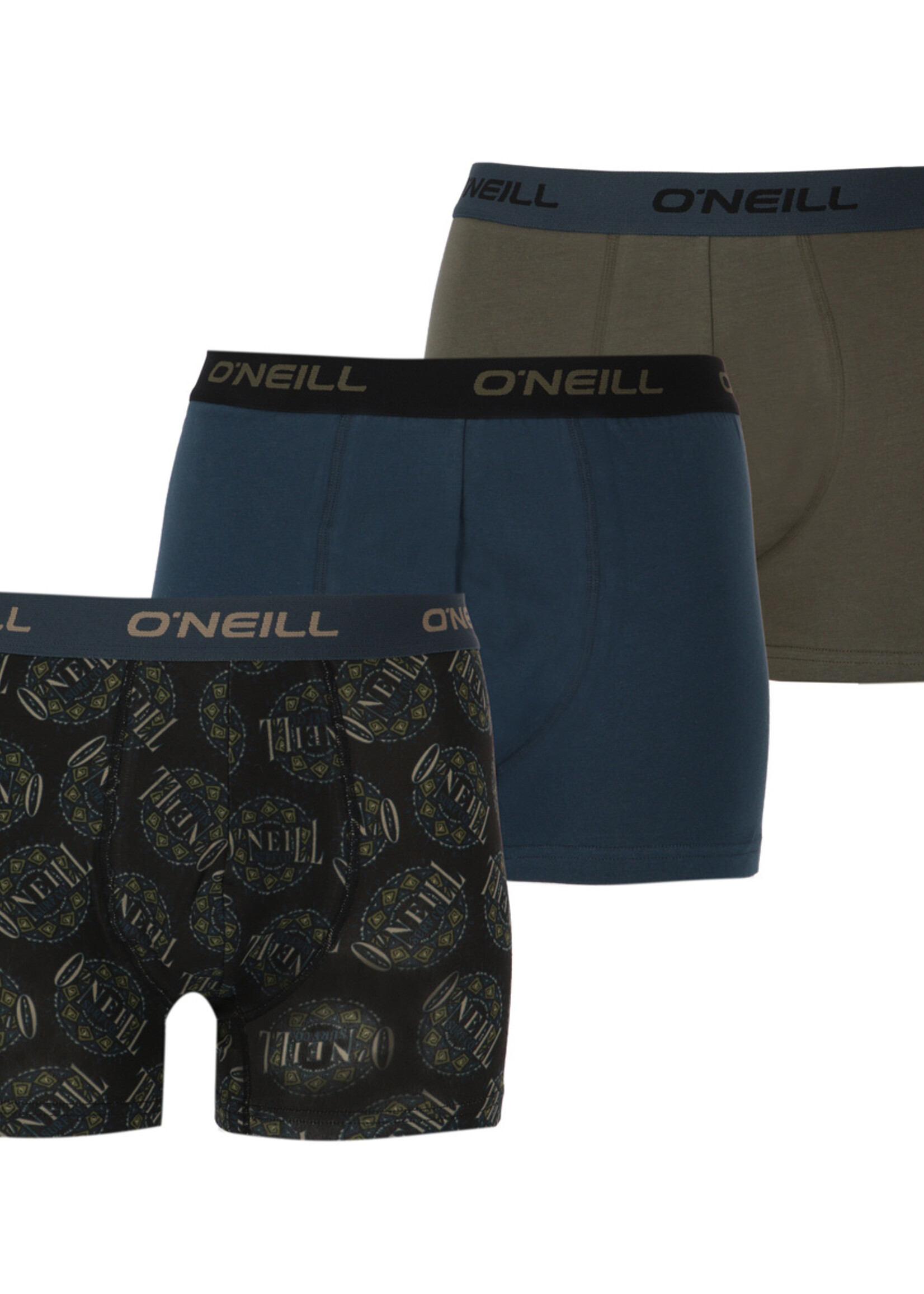 O'Neill Heren Boxershorts 3-pack - multi steel grey