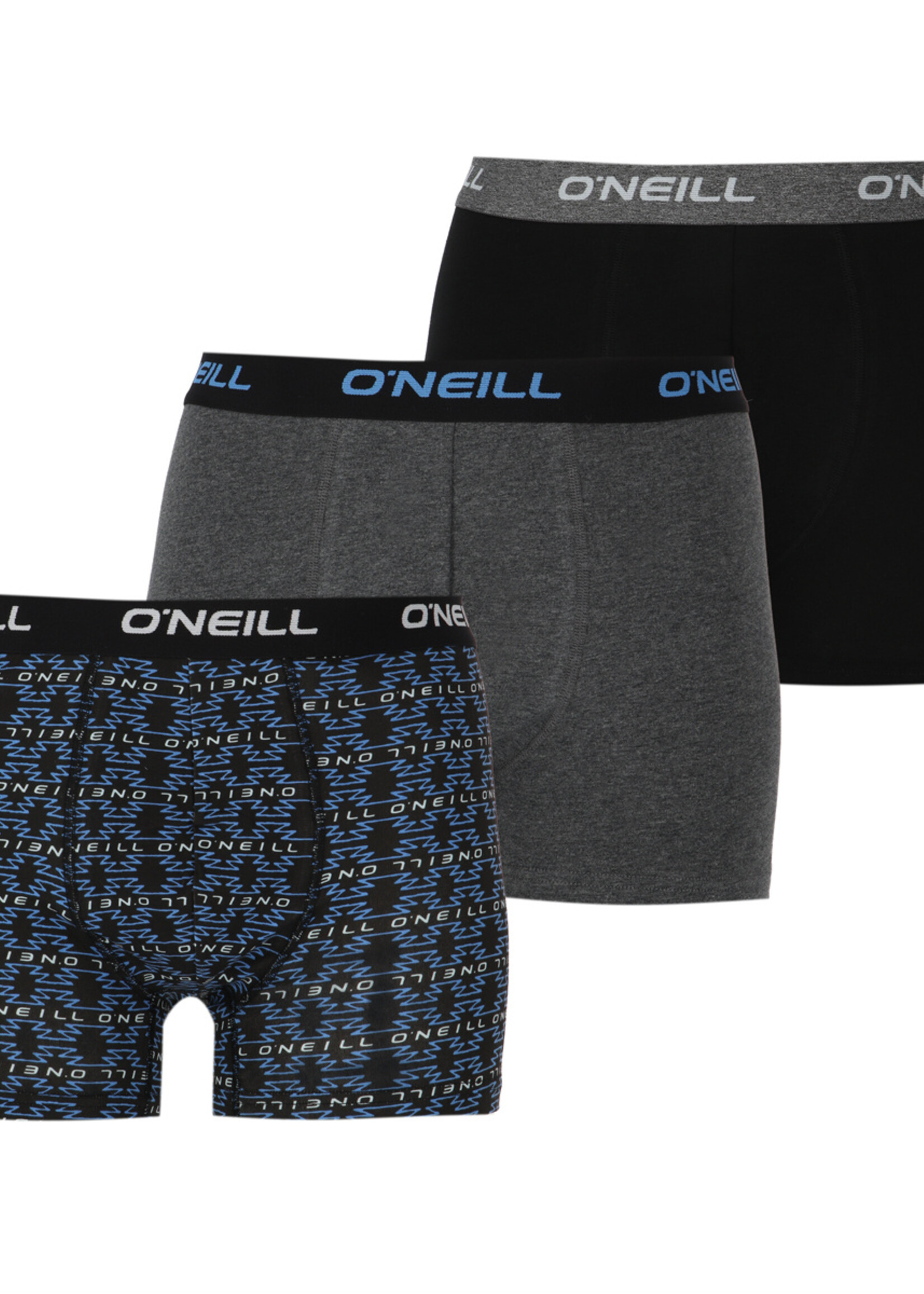 O'Neill Heren Boxershorts 3-pack - blue & plain