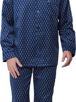 Robson Heren pyjama satijn - blauw