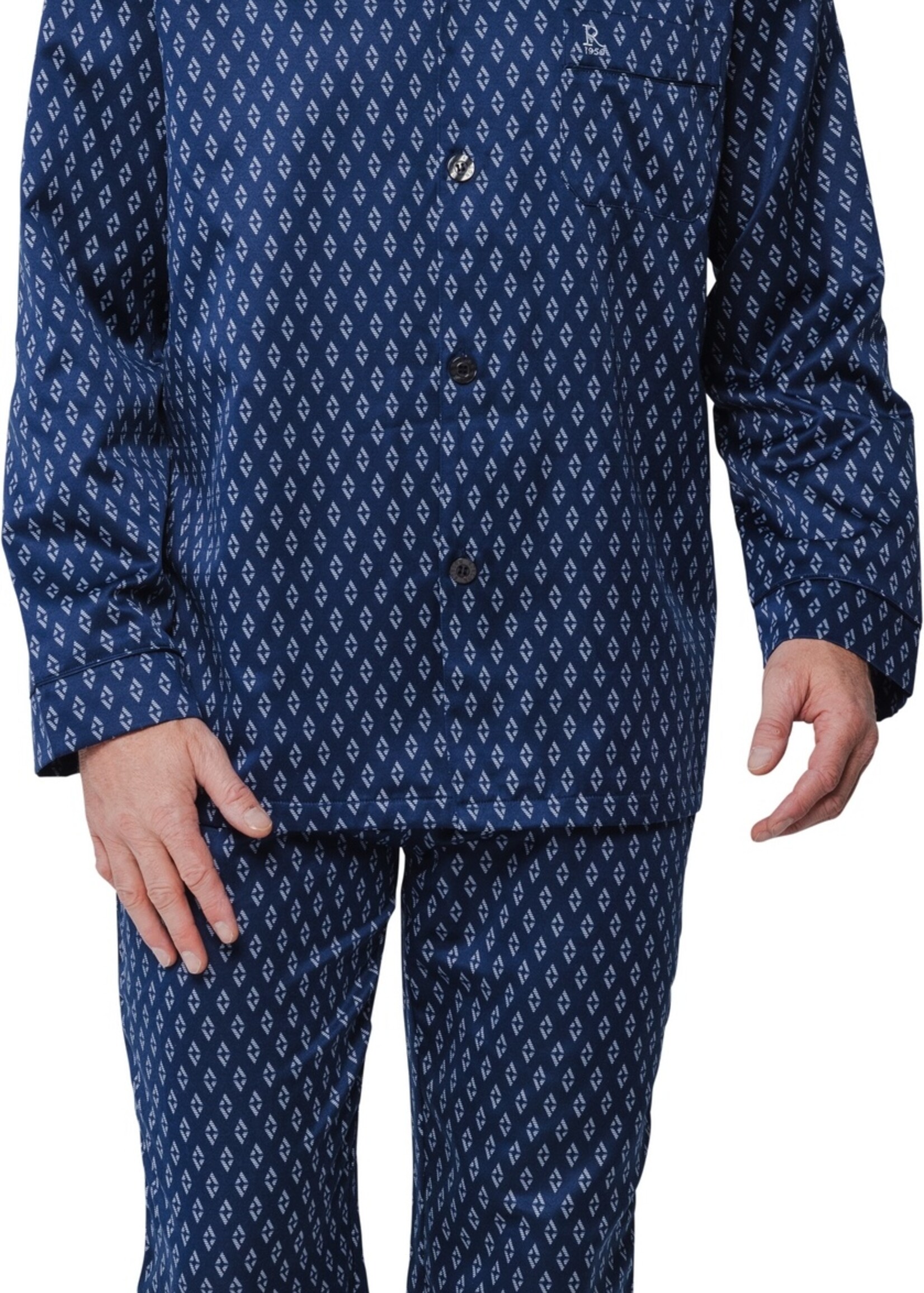 Robson Heren pyjama satijn - blauw