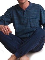 Outfitter Badstof heren pyjama - blauw