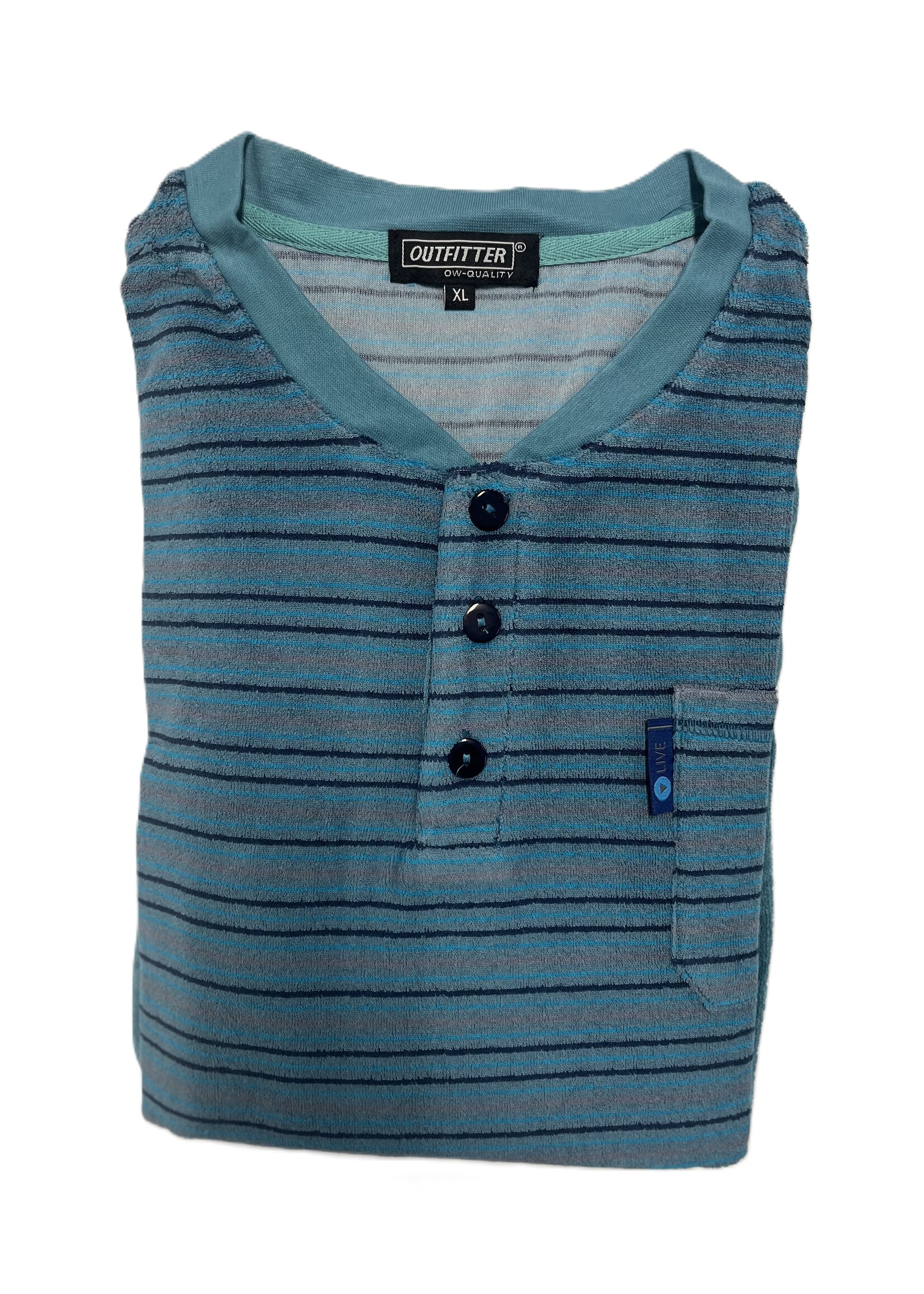 Outfitter Badstof heren pyjama - petrol