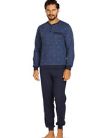 Comte Heren pyjama katoen - blauw dessin