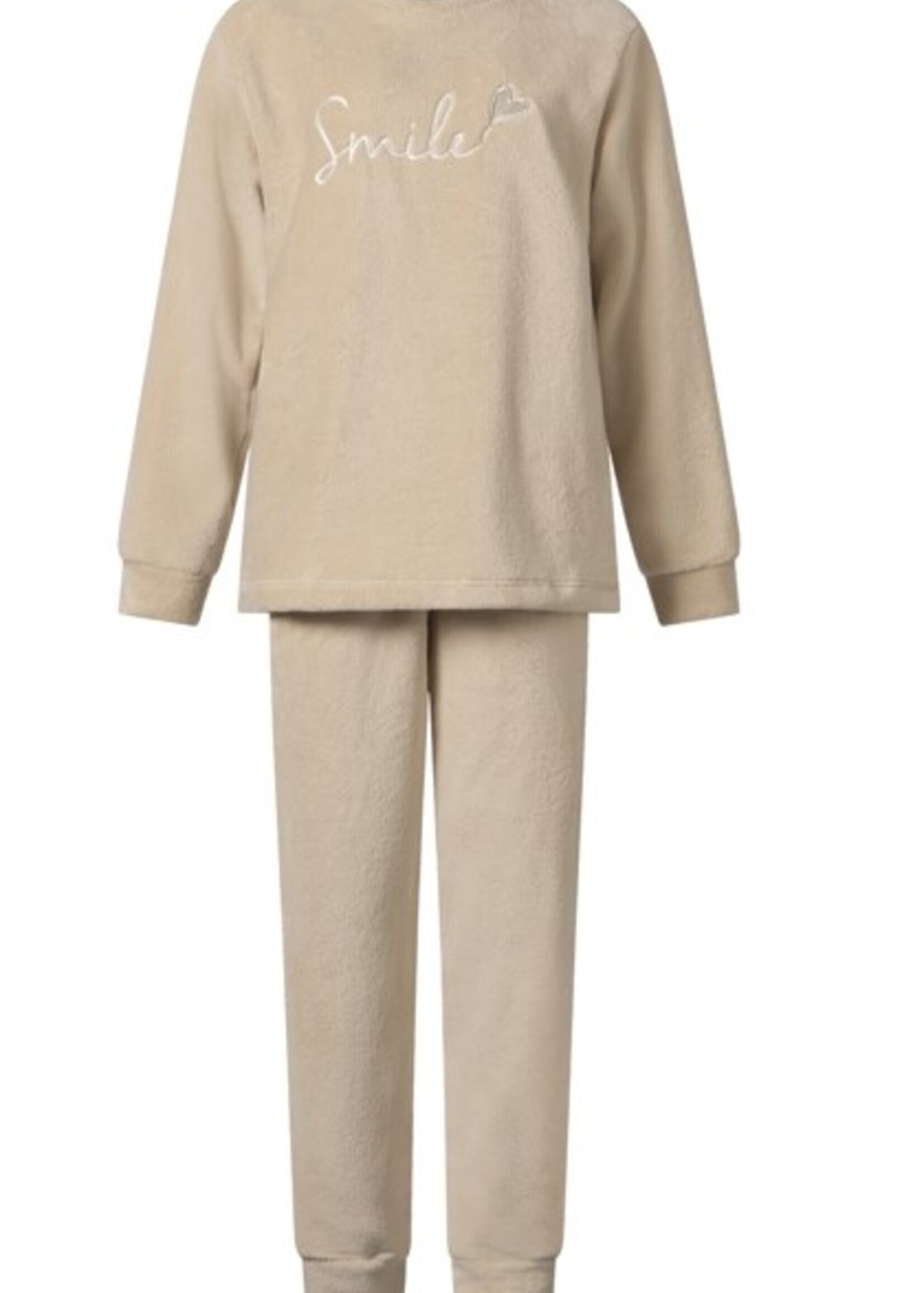 Lunatex Dames huispak / pyjama fleece - beige
