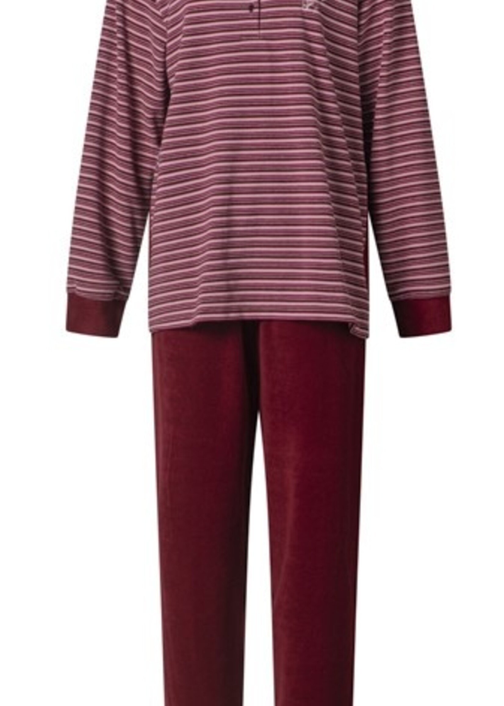 Lunatex Badstof dames pyjama - rood
