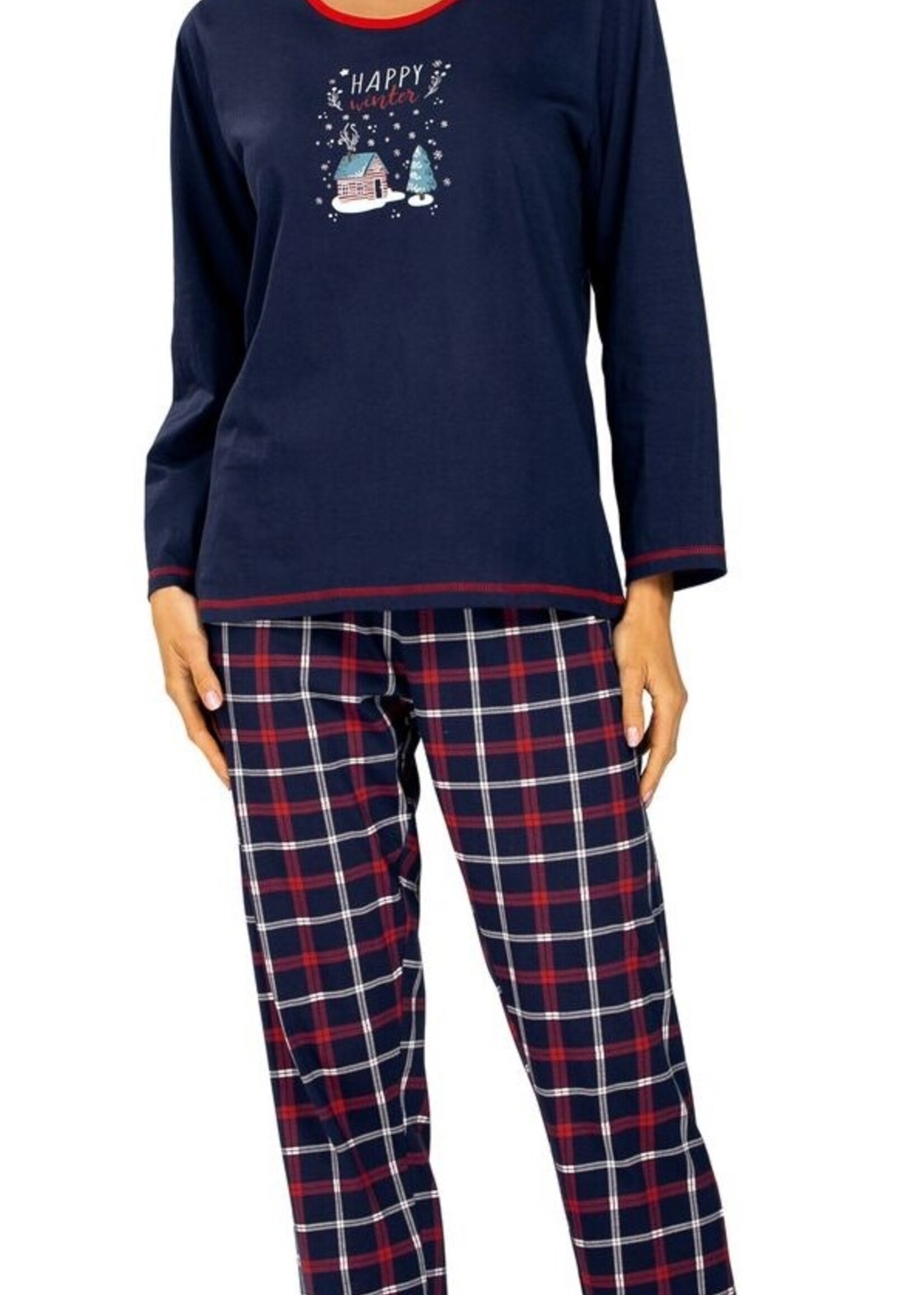 Comtessa Dames pyjama katoen - happy winter