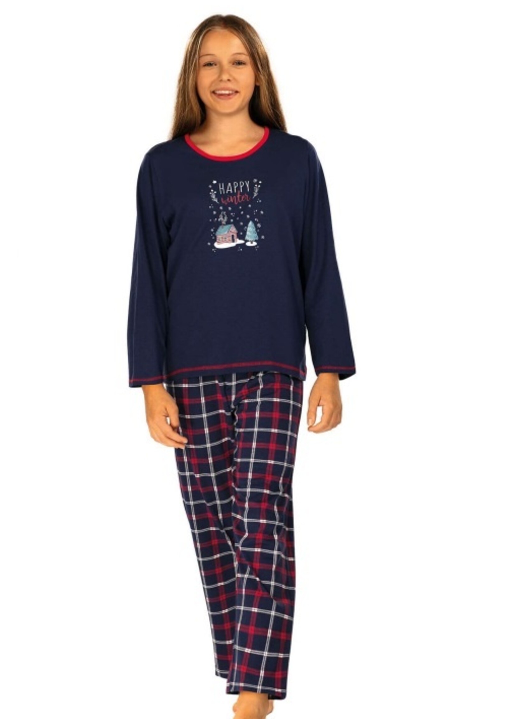 Comtessa Meisjes pyjama katoen - happy winter
