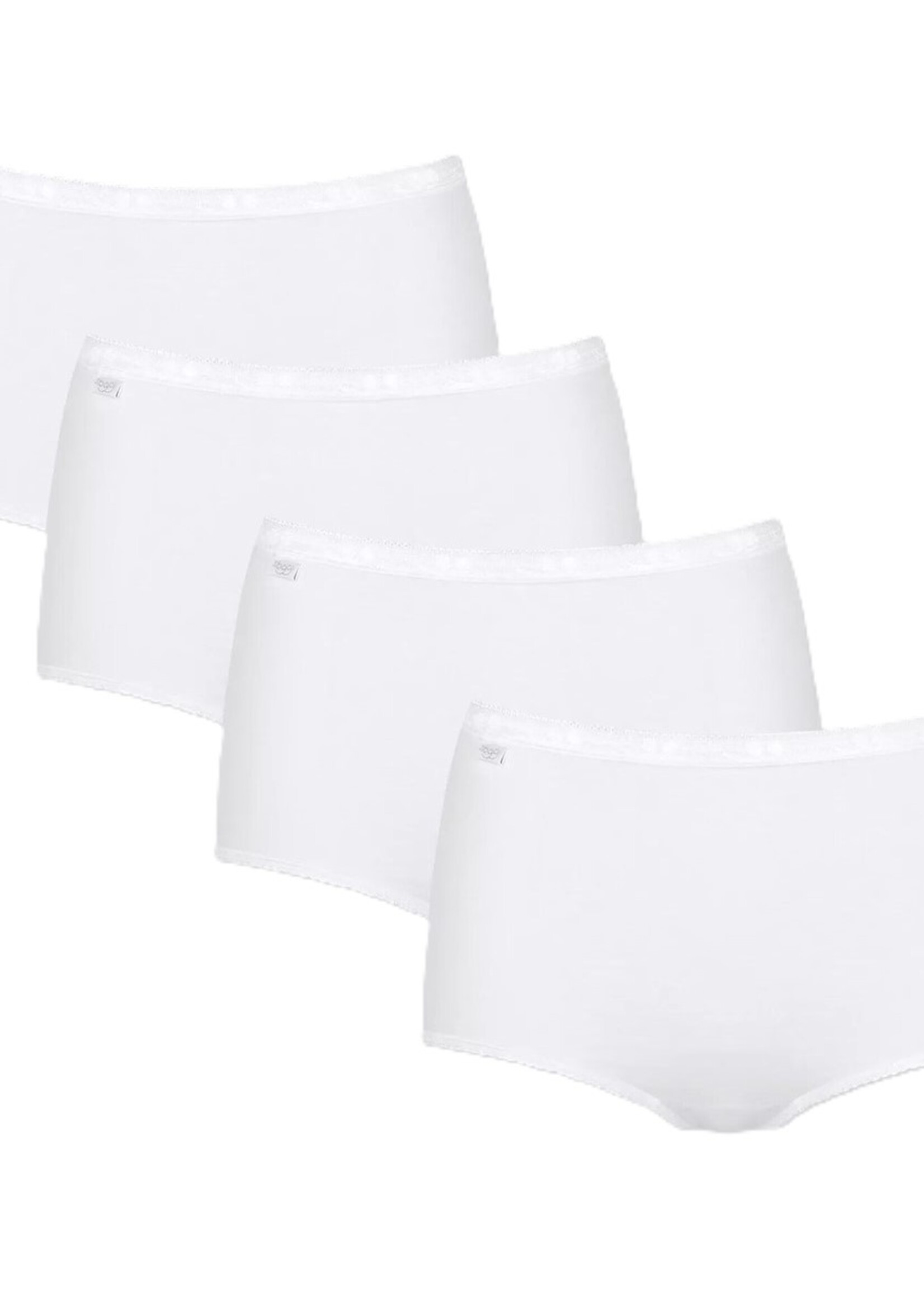 Sloggi Sloggi Basic+ Maxi slips wit - 4 stuks voordeelpack