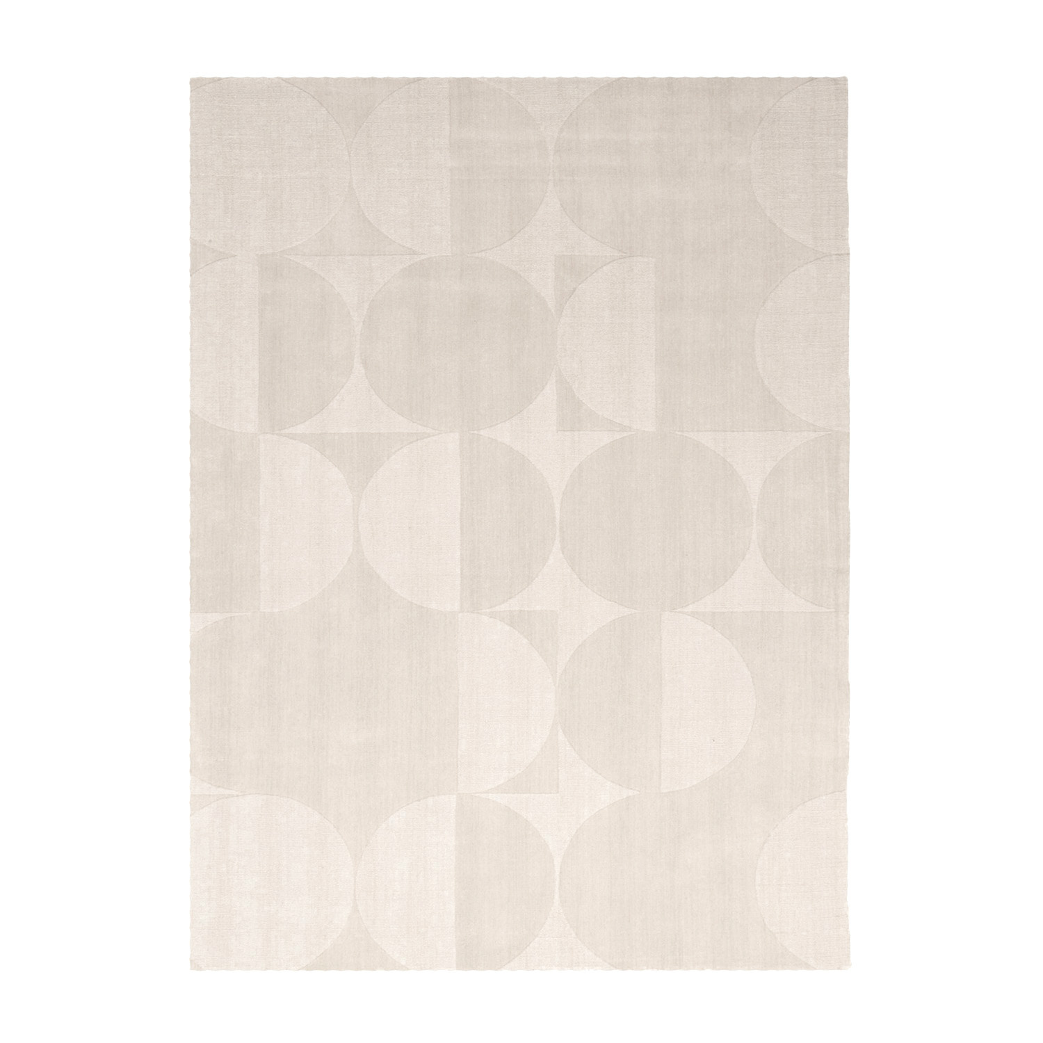 Tapis en laine - Giselle Circles Crème - sfeer