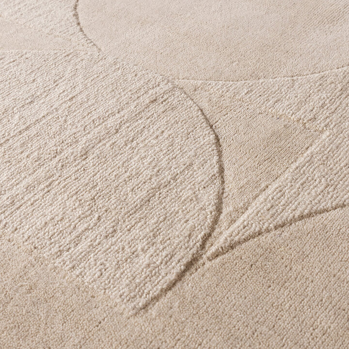 Tapis en laine - Giselle Circles Crème