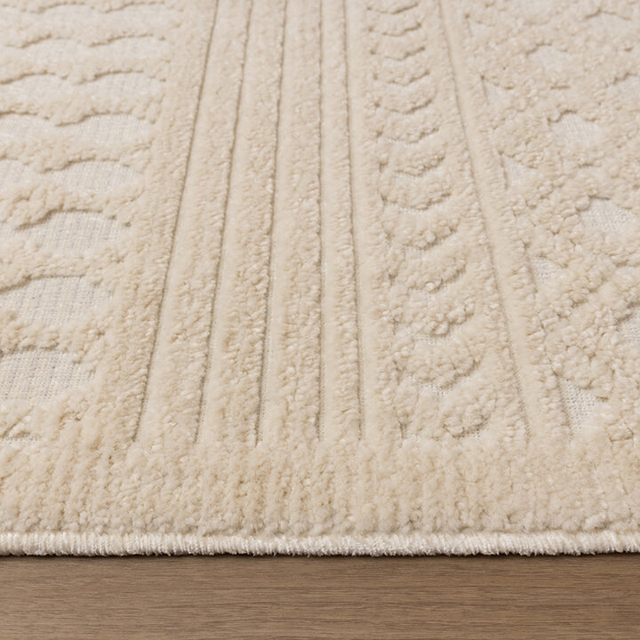 Tapis lavable - Dunya Geo Blanc