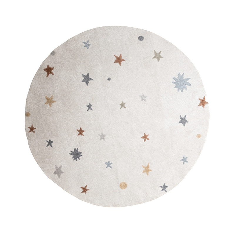 Tapis rond en jute pour l'extérieur - Ravi Stars Multicolore - sfeer