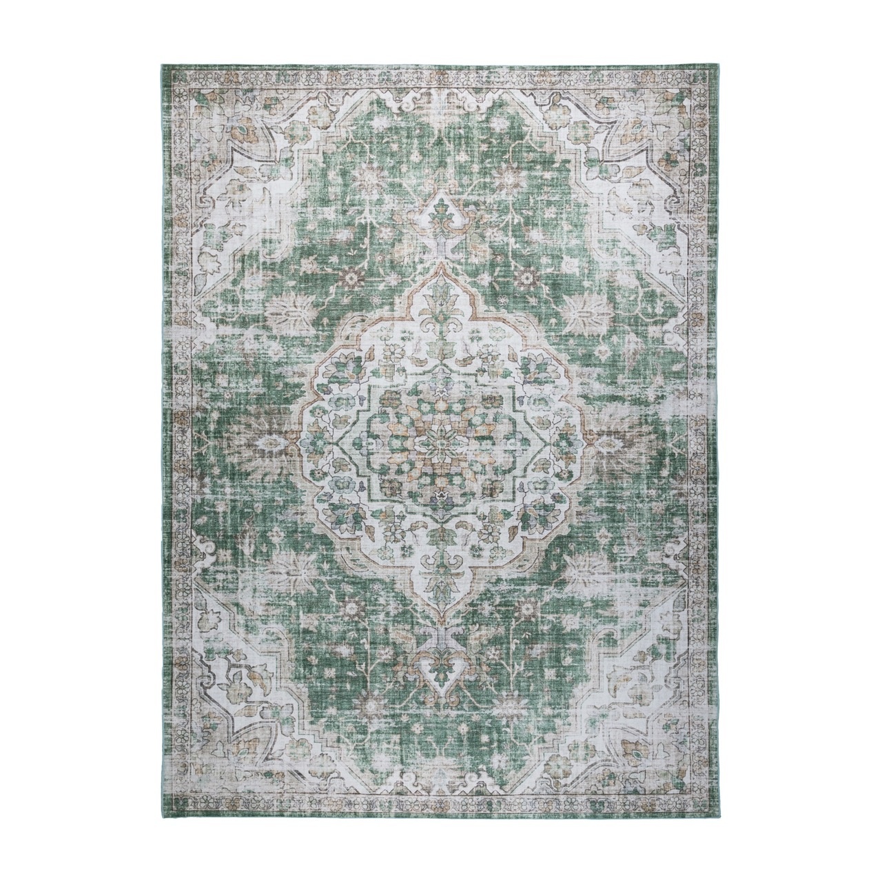 Tapis en viscose - Leyla Medaillon Vert - sfeer