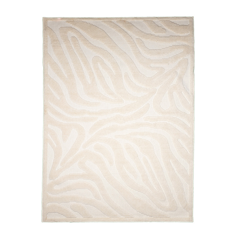 Tapis lavable - Dunya Zebra Blanc - sfeer