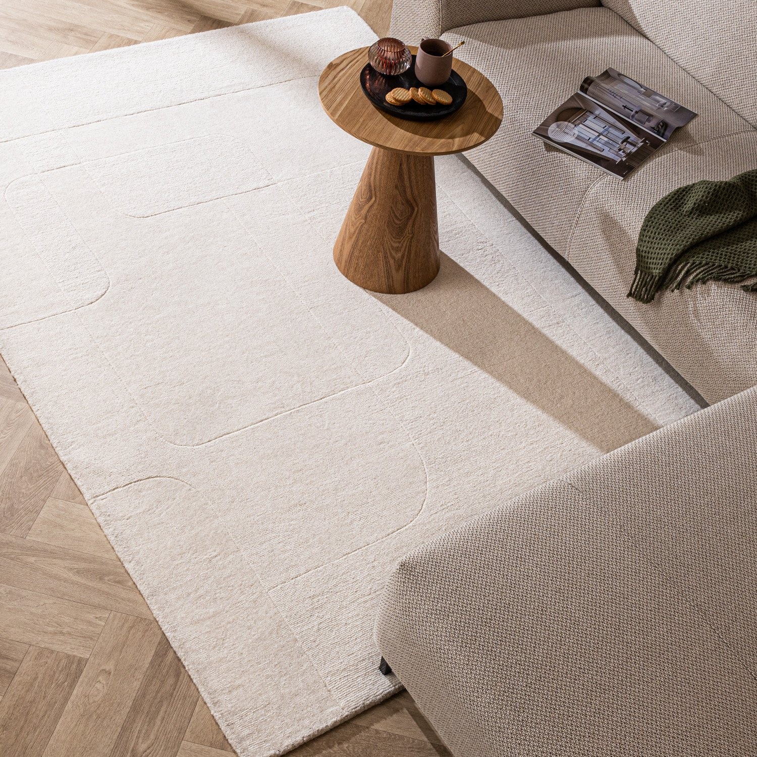 Tapis en laine - Giselle Abstract Blanc