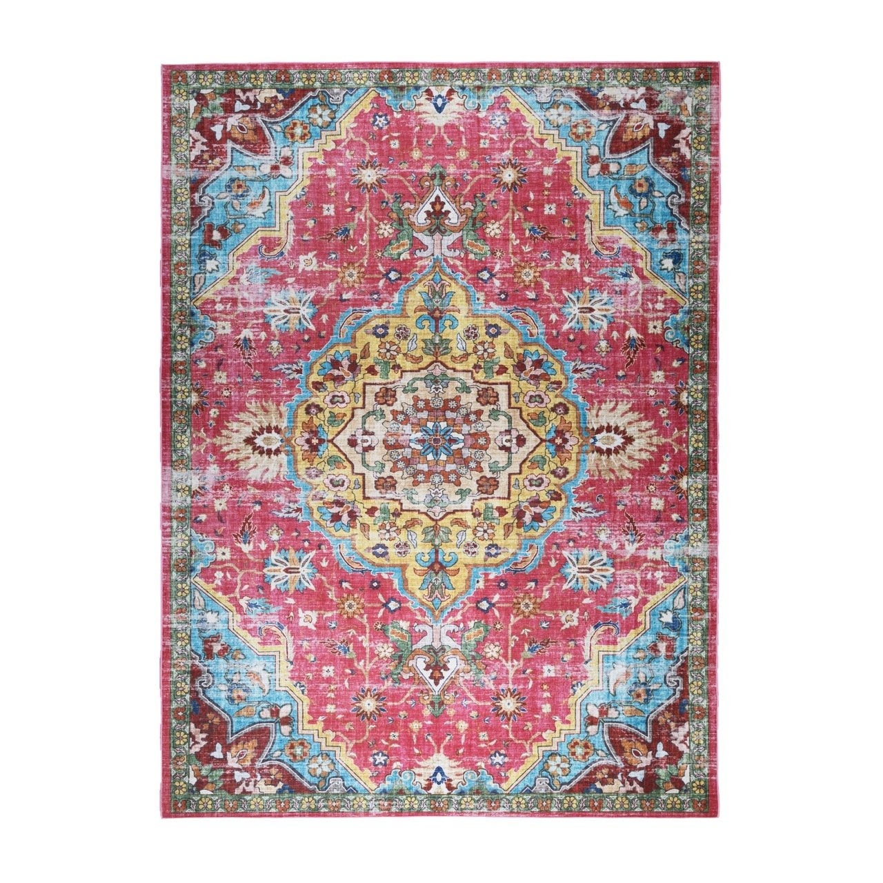 Tapis en viscose - Leyla Medaillon Multicolore - sfeer