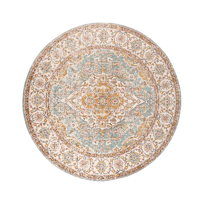 Tapis vintage rond - Thirza Medaillon Bleu Clair/Multicolore - sfeer