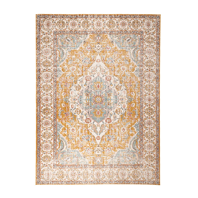 Tapis vintage - Thirza Medaillon Jaune Ocre/Multicolore - sfeer