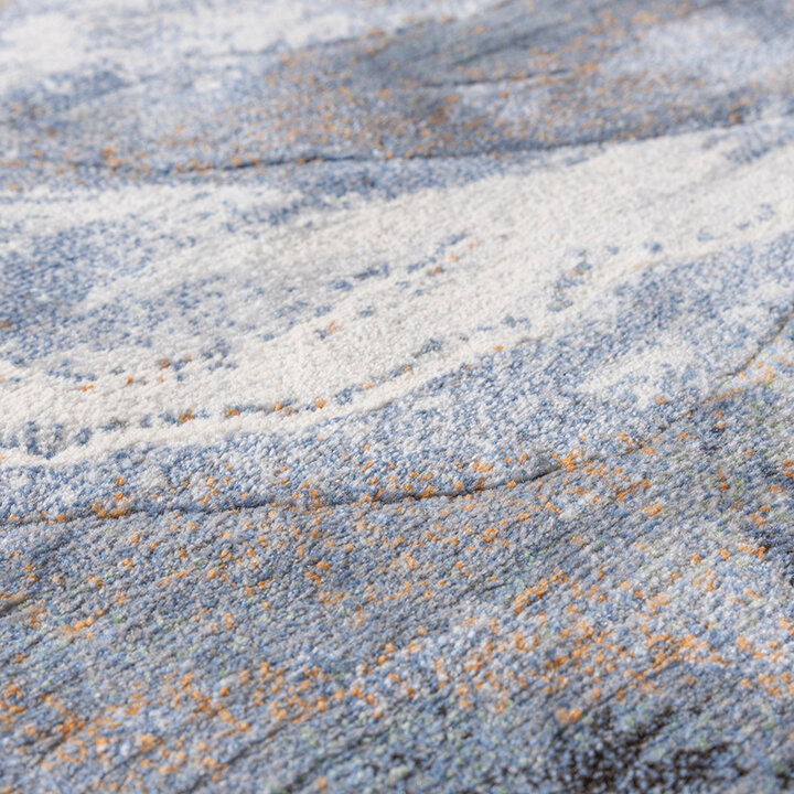 Tapis d'extérieur luxe - Xavier Wave Bleu/Gris