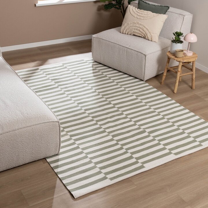 Couloir lavable - Dazzle Blocks Vert/Blanc