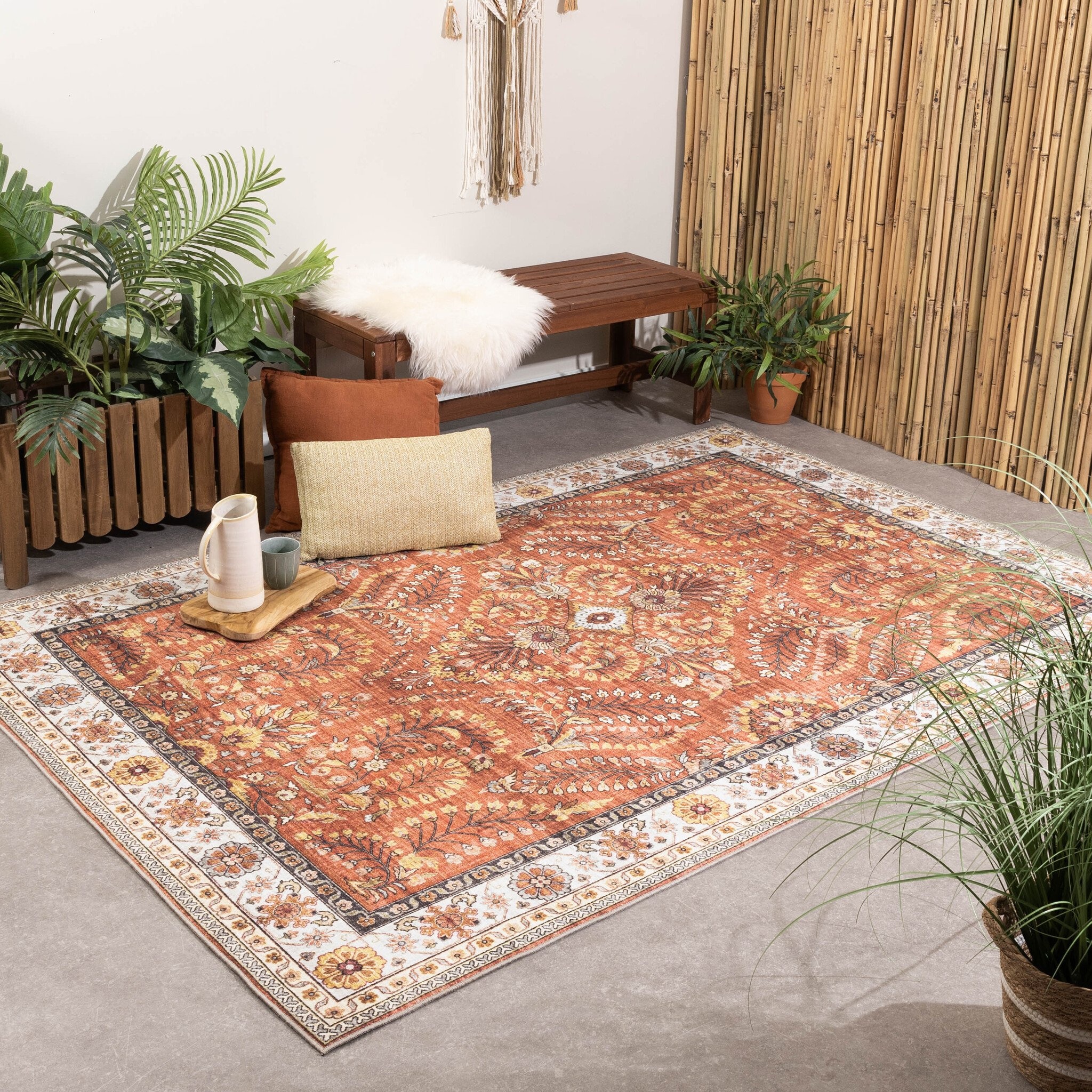 Tapis d'Extérieur Vintage - Santo Flora Terra