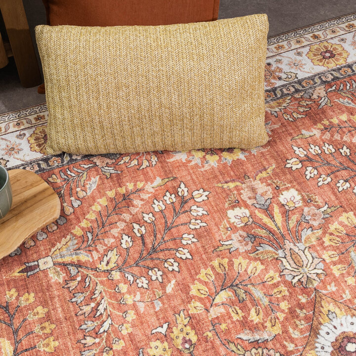 Tapis d'extérieur vintage - Santo Flora Terracotta